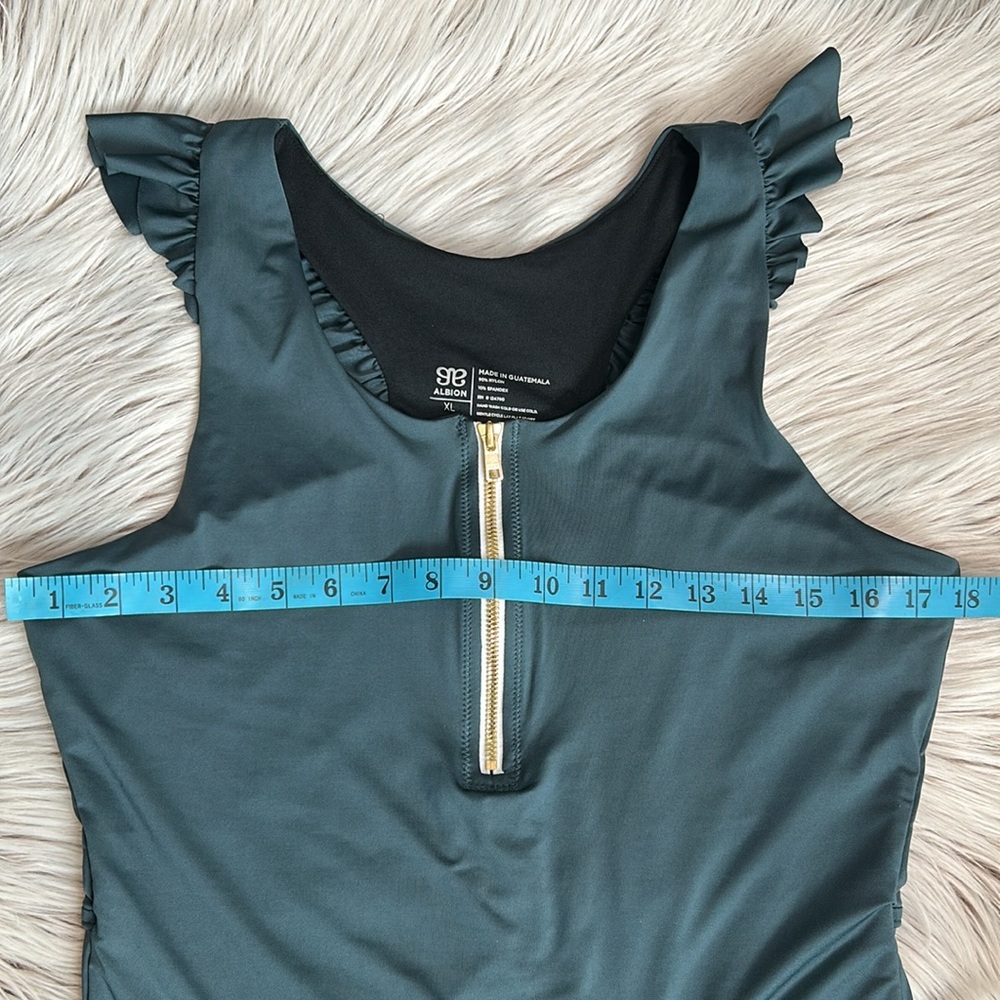 Albion Rica One-Piece Full Coverage Swimsuit In Steel Blue Size Women’s XL - Picture 6 of 15